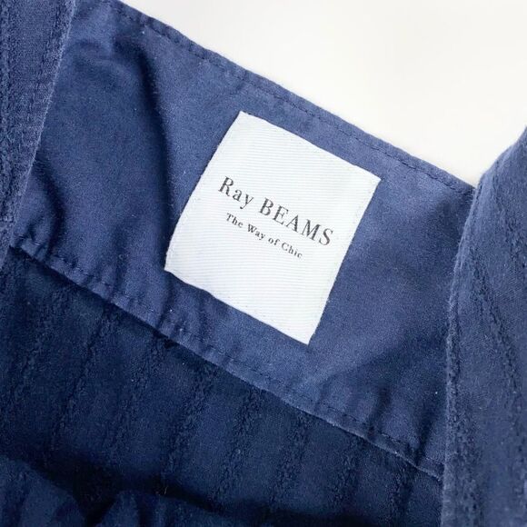 Ray beams cotton ruffle sleeve navy tank S - Picture 6 of 9